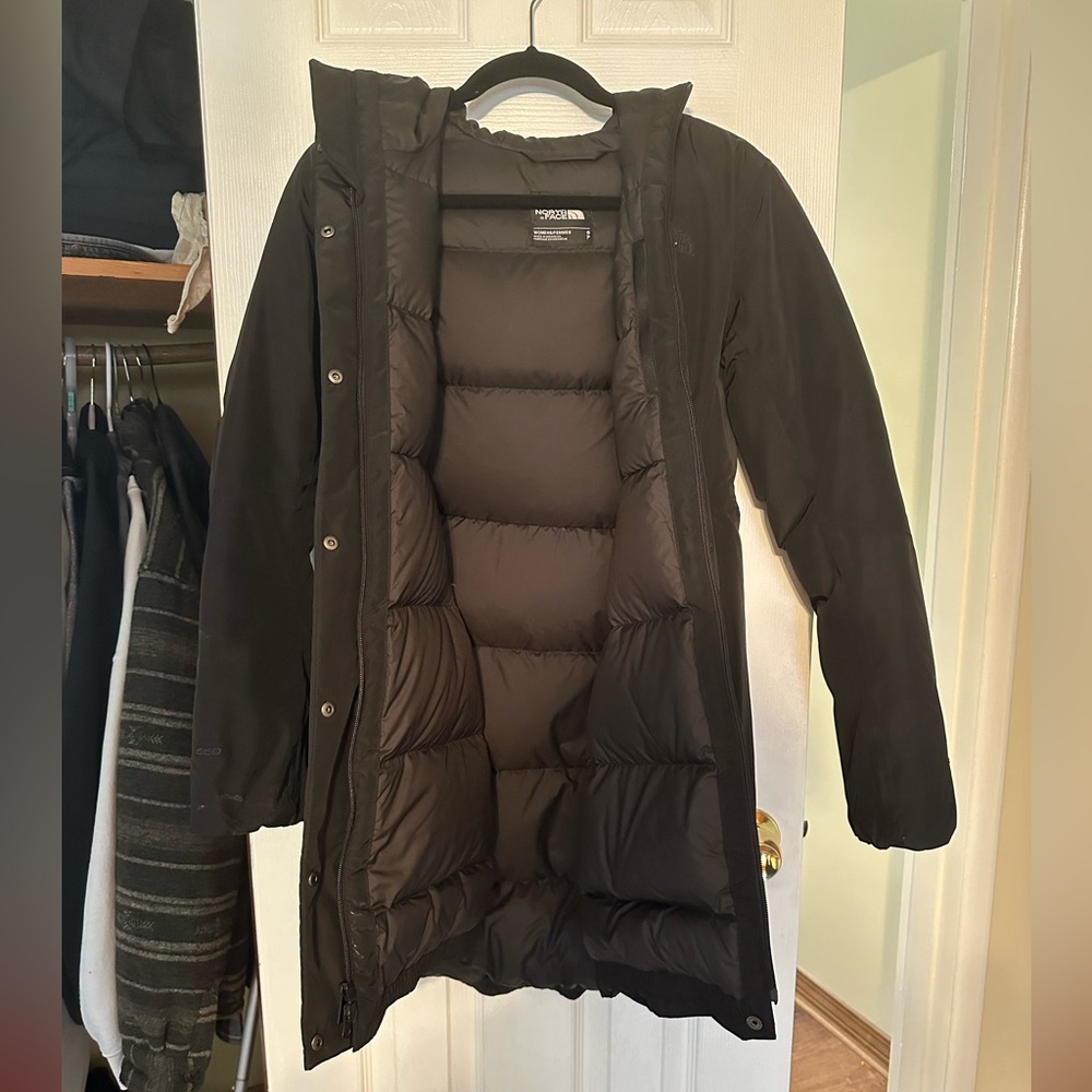 Long Black North Face Coat